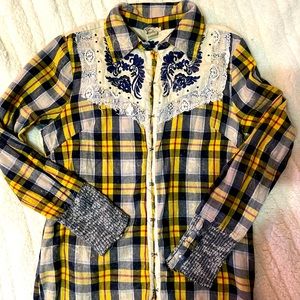 Button up Flannel with Embellishments